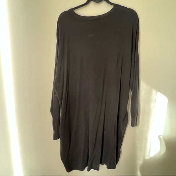 Willow & Thread black and purple multi media graphic long sleeve shirt dress 2XL - Picture 5 of 9